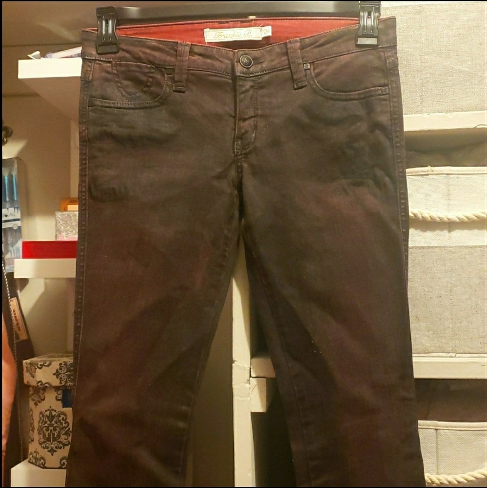 Frankie B Coated Low Rise Skinny Jeans, 26 - Picture 10 of 12